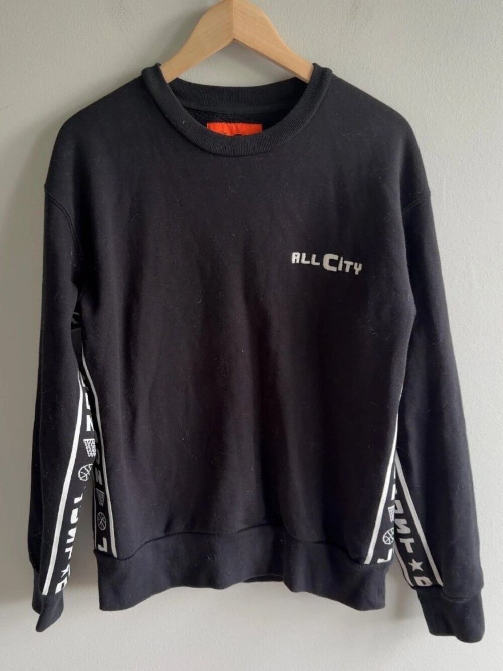 Converse x Just Don All City Basketball Crewneck Sweatshirt Black Size Medium